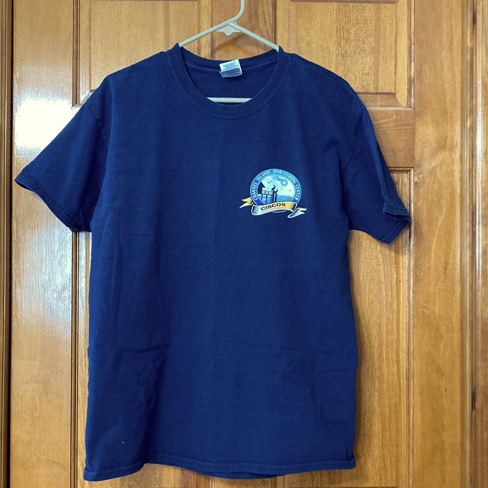 Classic Navy Short-Sleeve Crewneck T-Shirt with Chest Emblem